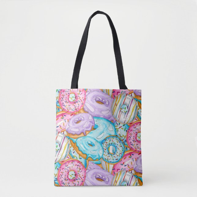 Überall abgebrannter Druck, Aquarellfarbe Tasche (Vorderseite)