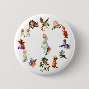 Überall Alice im Wunderland Button