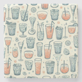 Überall beim Trinken von Glasmustern Steinuntersetzer