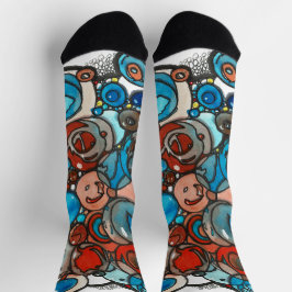 überall Blasen Socken