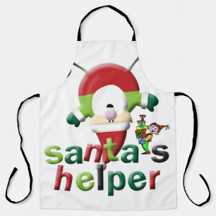 Überall drucken Schürze Weihnachten Weihnachtsmann