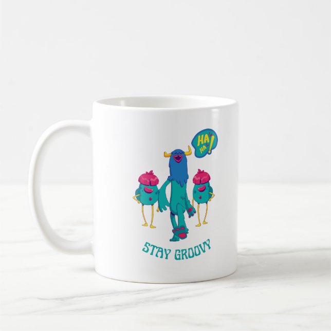 Überall Groovy bleibe, lustige Kinder in der Schul Kaffeetasse (Links)
