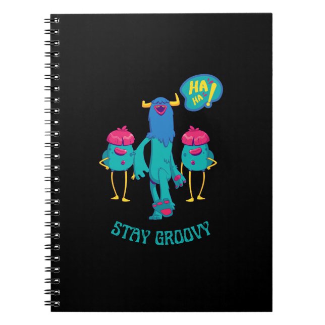 Überall Groovy bleibe, lustige Kinder in der Schul Notizblock (Vorderseite)