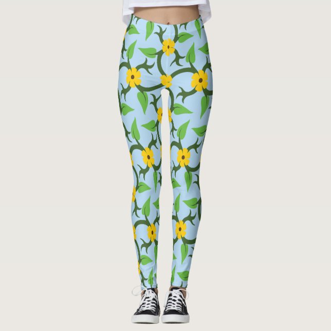 Überall in Blumendruck-Leggings Leggings (Vorderseite)