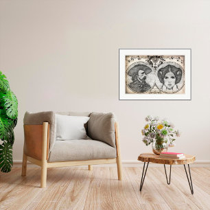 Überall in der großen Spaltung - Kunstdruck Poster