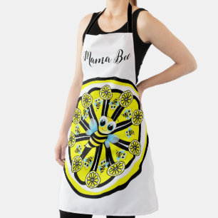 Überall in der Print-Schürze Happy Bumblebee Lemon Schürze