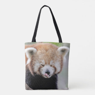 Überall in der Tasche. Foto roter Panda, Panda rou Tasche
