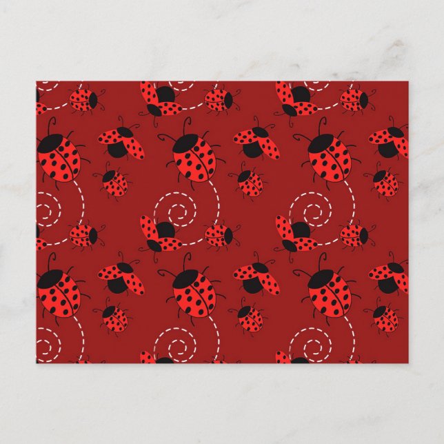 Überall in Ladybug Design Postkarte (Vorderseite)
