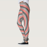 Überall in Print-Leggings mit Circle Design Leggings<br><div class="desc">Anpassbare Leggings mit allen bedruckten rosa und grauen konzentrischen Kreisen Bilder können verschoben werden und die Hintergrundfarbe ist veränderbar</div>