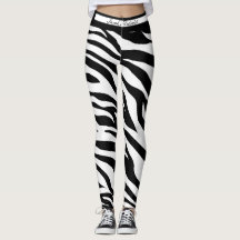 Überall in Zebra drucken Leggings.