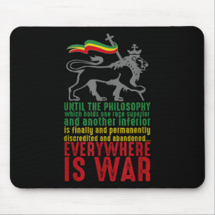 Überall ist Krieg Haile Selie Rede Judah Lion Re Mousepad