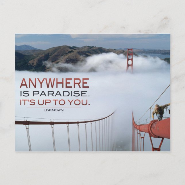 Überall ist Paradise Inspiration Postkarte (Vorderseite)