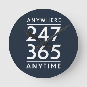 Überall, jederzeit runde wanduhr