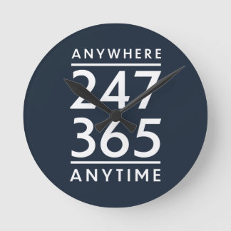 Überall, jederzeit runde wanduhr