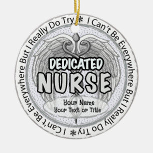 Überall Krankenschwester  Keramik Ornament