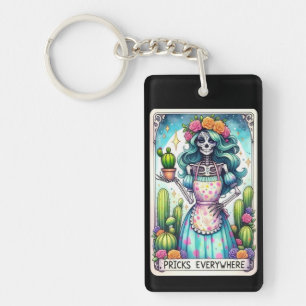 Überall Nadelstiche Tarotkarte Schlüsselanhänger