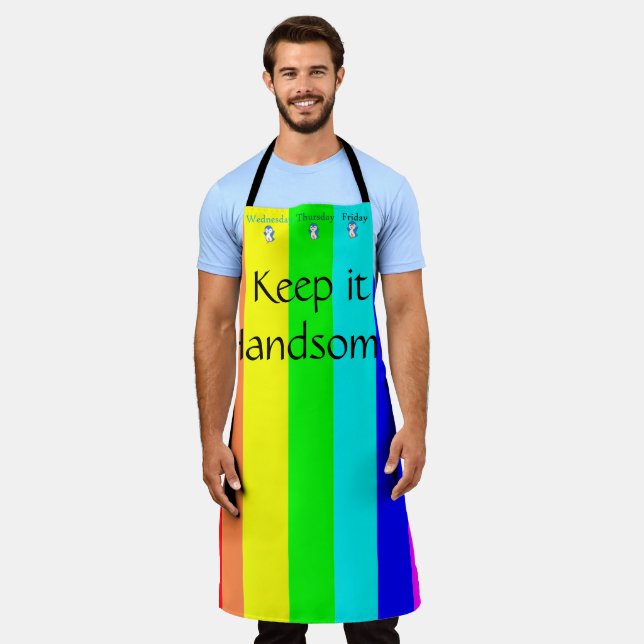 Überall Print Schürze Behielt es hübsch Pinguin (Getragen)