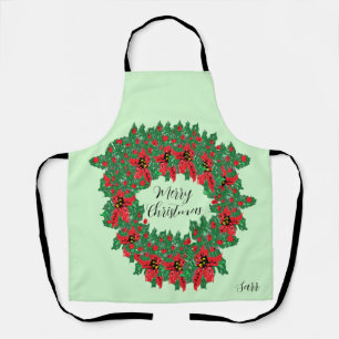 Überall Print Schürze : Frohe Weihnachten