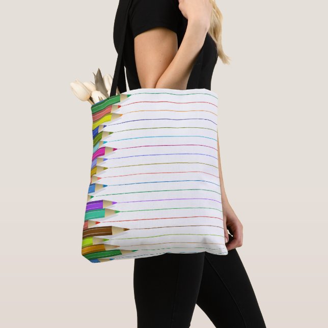 Überall Tasche - Farbige Bleistiftlinien (Von Nahem)