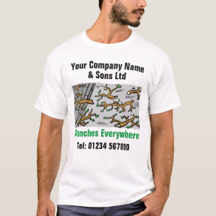 Überall Zweige Illustration zum Personalisieren T-Shirt
