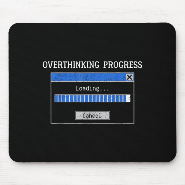 Überanalysieren Laden Lustiger Tech Humor Zitat  Mousepad (Vorne)