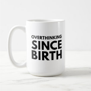 ÜBERANALYSIERT SEIT DER GEBURT FUNNY HUMOR TYPOGRA KAFFEETASSE
