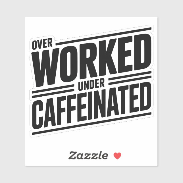 Überarbeitet unter kaffeinierter, fett formatierte aufkleber (Blatt)