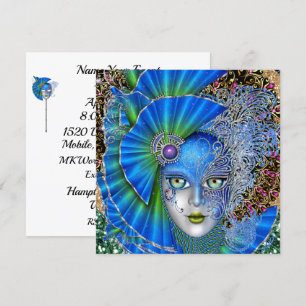 Überarbeitete Masquerade Mardi Gras Einladung