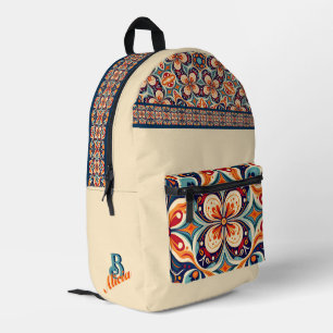 Überarbeitete mexikanische Volks kunst florale per Bedruckter Rucksack