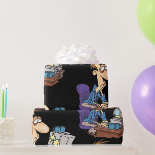 Überarbeiteter Office-Mitarbeiter Funny Tired Mita Geschenkpapier