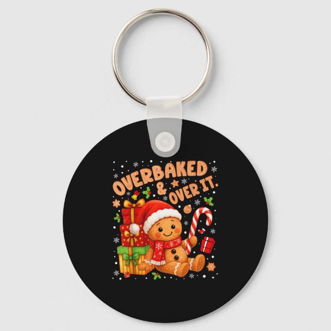 Überbackene und überdrehte Weihnachtskekse Gingerb Schlüsselanhänger (Vorderseite)