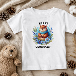 Überbewertet? Aquarell zum Feiern des Murmeltierta Baby T-shirt