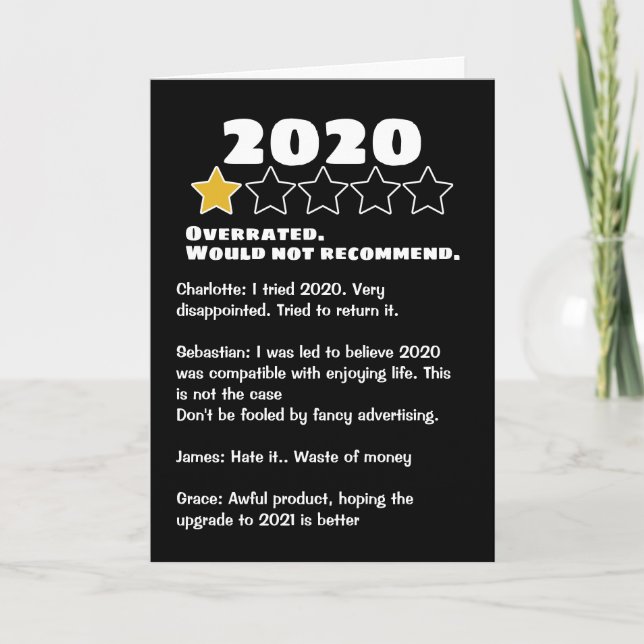 Überbewertete Personalisierte Überprüfungen 2020 Karte (Vorderseite)