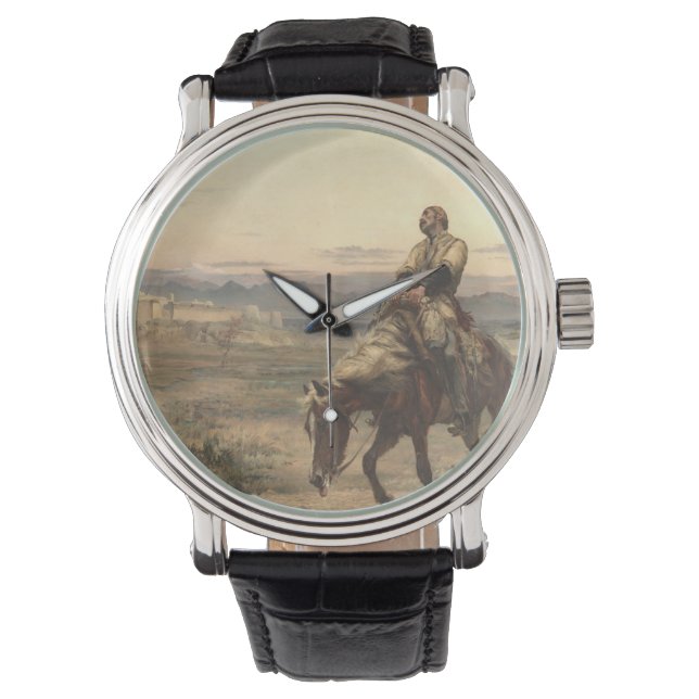 Überbleibsel eines von Elisabeth Thompson gemalten Armbanduhr (Vorderseite)