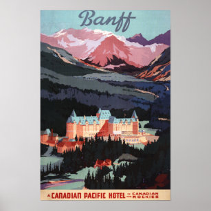 Überblick über das Poster des Banff Springs Hotel