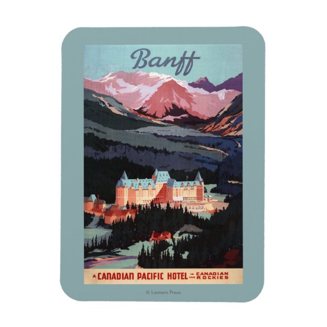 Überblick über das Poster des Banff Springs Hotel Magnet (Vertikal)
