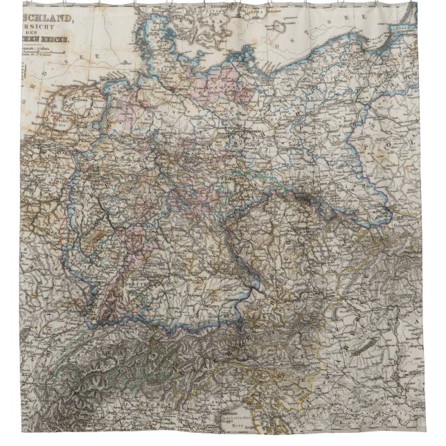 Überblick über deutsches Reich Duschvorhang (Vorderseite)