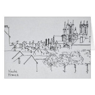 Überblick über die Stadt Nantes, Frankreich