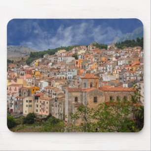 Überblick über eine sizilianische Bergstadt Mousepad