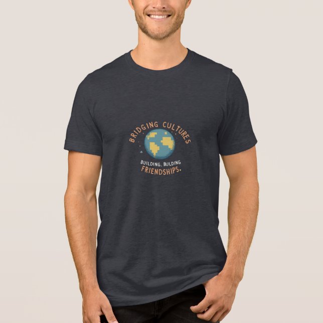 Überbrückung von Kulturen, Gebäude-Freundschaften Tri-Blend Shirt (Vorderseite)