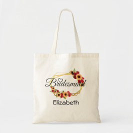 Überbrückungsgeschenk, Sonnenblume, Rose, Goldrahm Tragetasche
