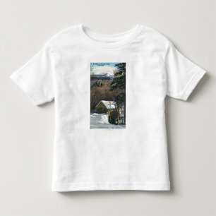 Überdachte Brücke am Gerinne im Winter Kleinkind T-shirt