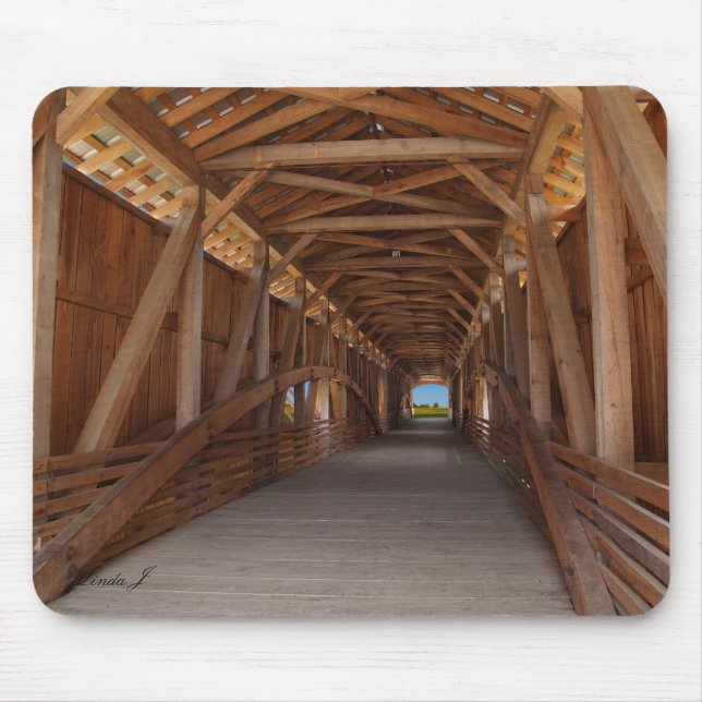 Überdachte Brücke in Indiana Mousepad (Vorne)