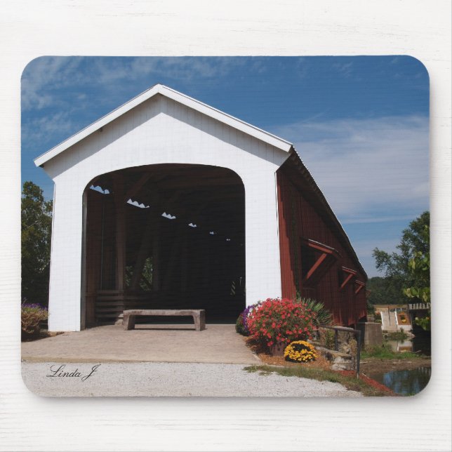 Überdachte Brücke in Indiana Mousepad (Vorne)