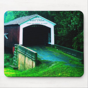 überdachte Brücke in Indiana Mousepad
