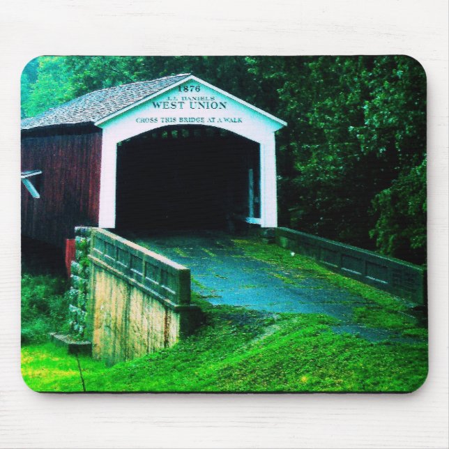 überdachte Brücke in Indiana Mousepad (Vorne)