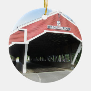 Überdachte Brücke Jacksons NH Keramik Ornament