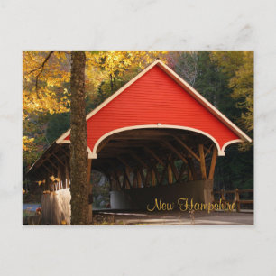 Überdachte Brücke, New Hampshire Postkarte