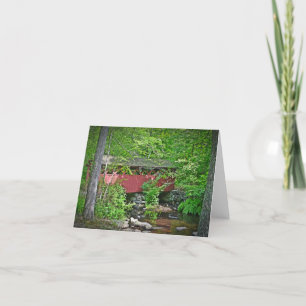 Überdachte Brücke Notecard Karte