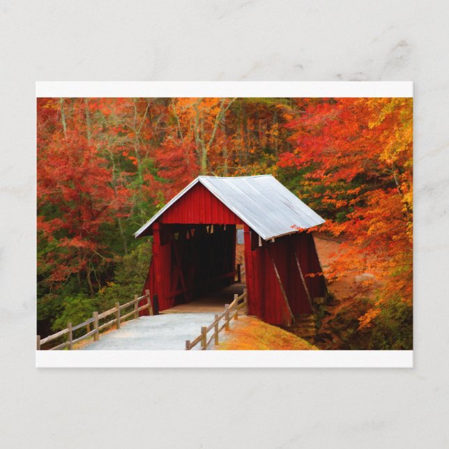 überdachte Brücke Postkarte (Vorderseite)
